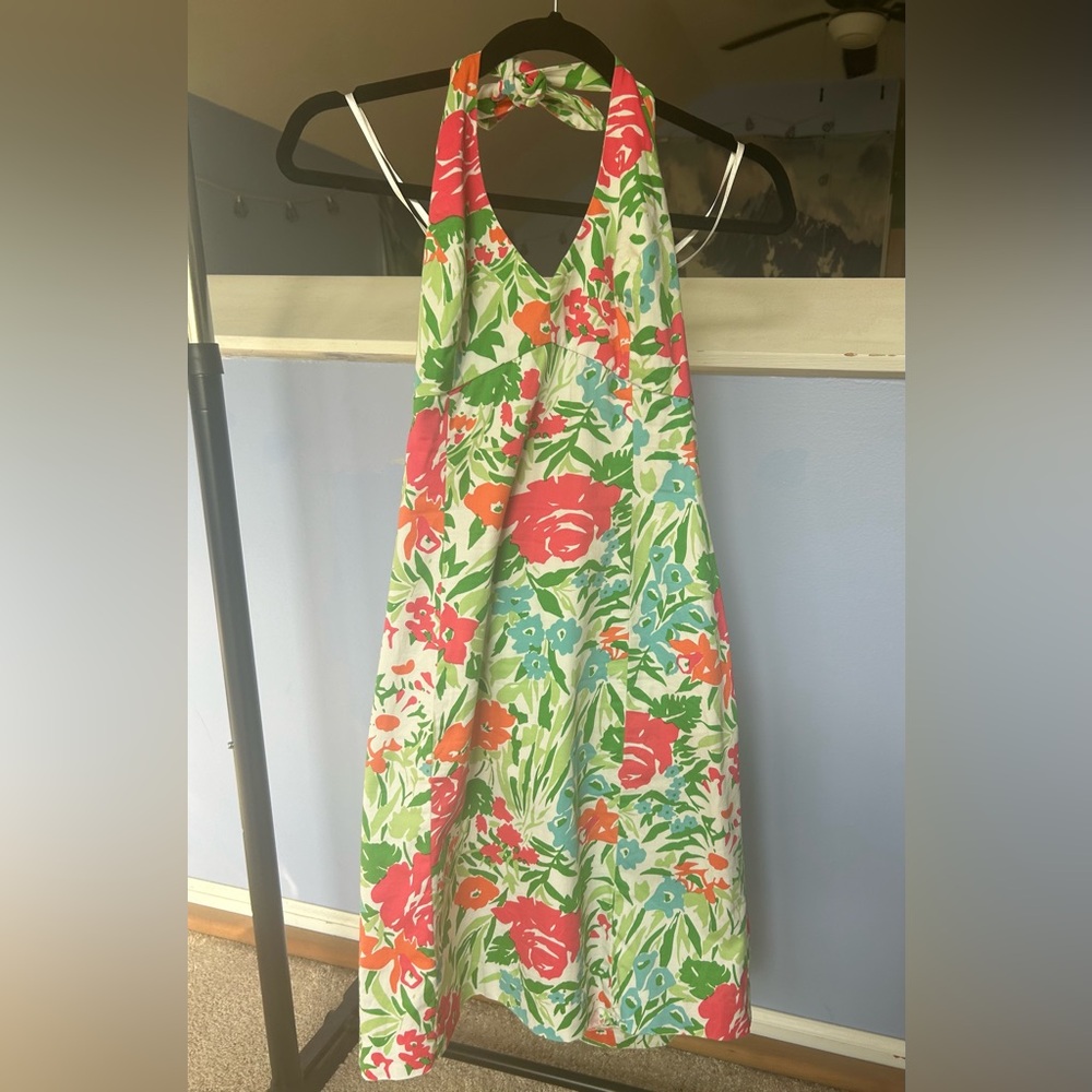 Chaps y2K Floral Halter Dress